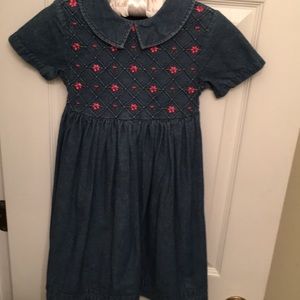 Embroidered Denim Dress